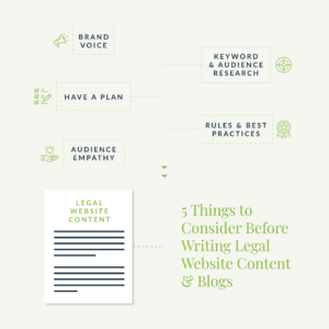 5 Things to Consider Before Writing Legal Web Content
