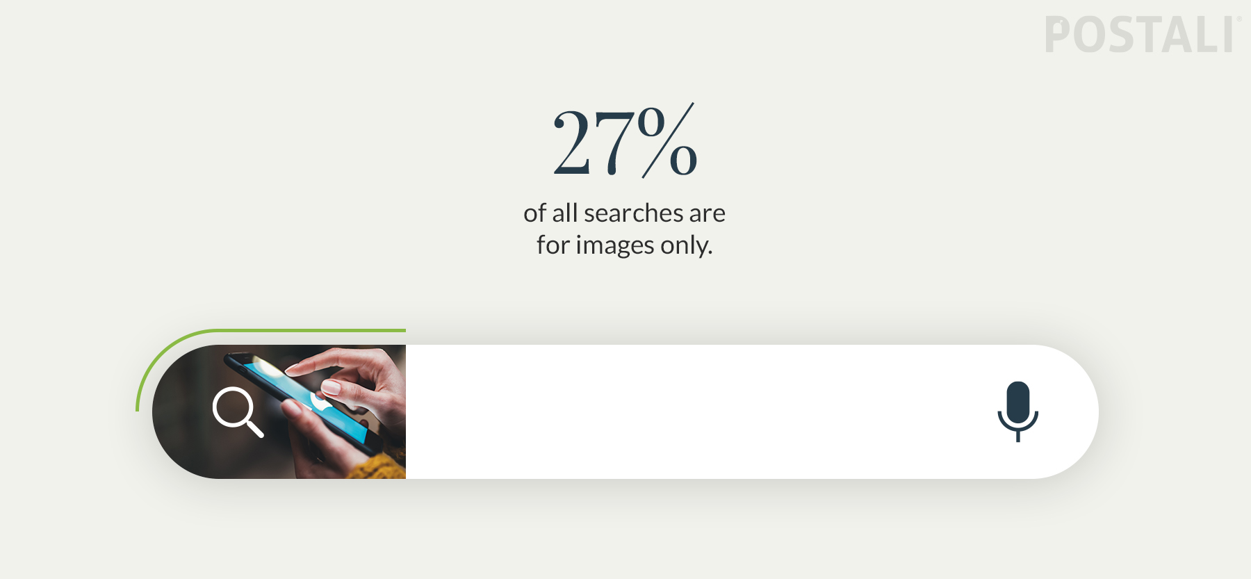 Search bar 27% filled up with an image