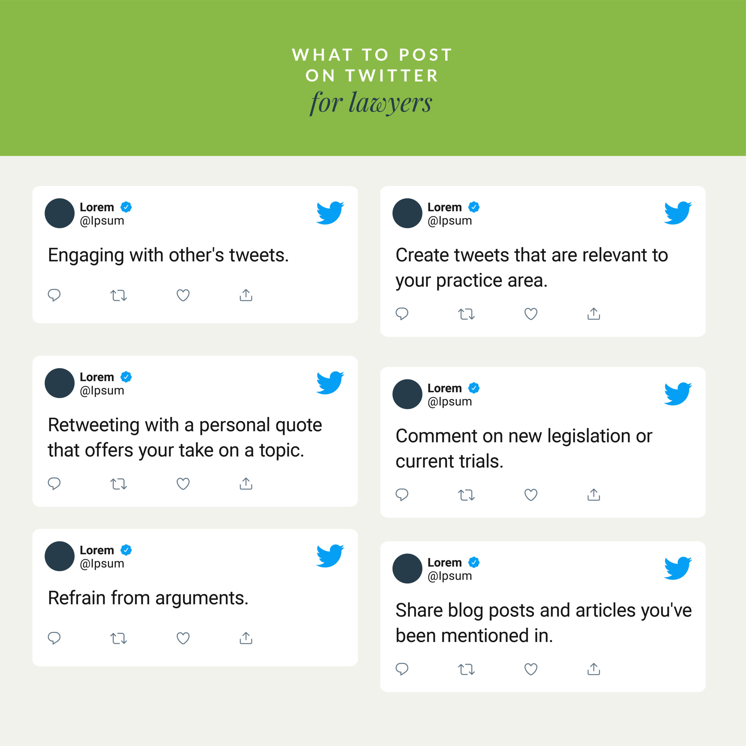 Infographic summarizing what to tweet