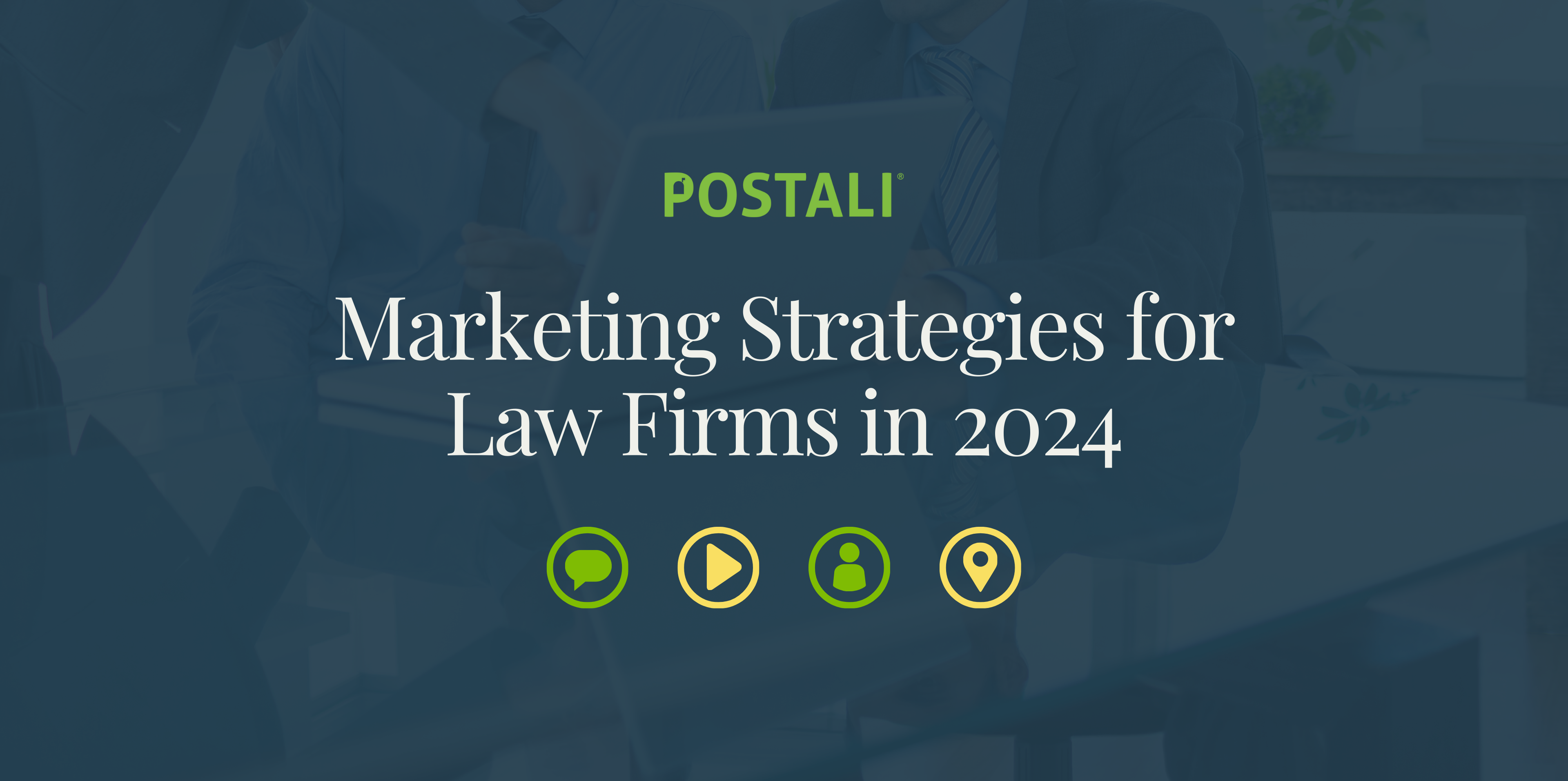 Cover photo of blog post that reads: Marketing Strategies for Law Firms in 2024.