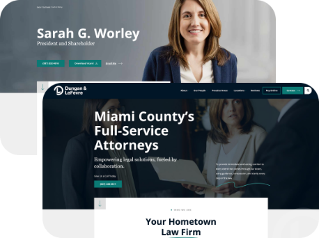 screenshot of website