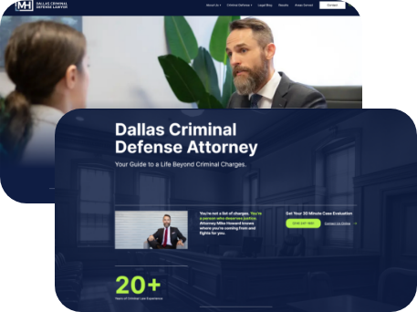 screenshot of website