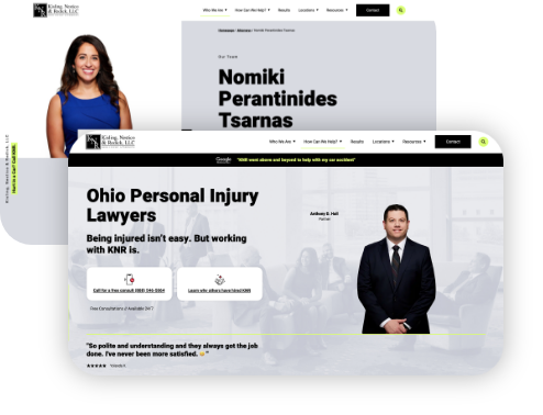 screenshot of website